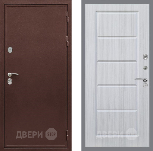Входная металлическая Дверь Рекс (REX) 5 металл 3 мм FL-39 Сандал белый в Лобне