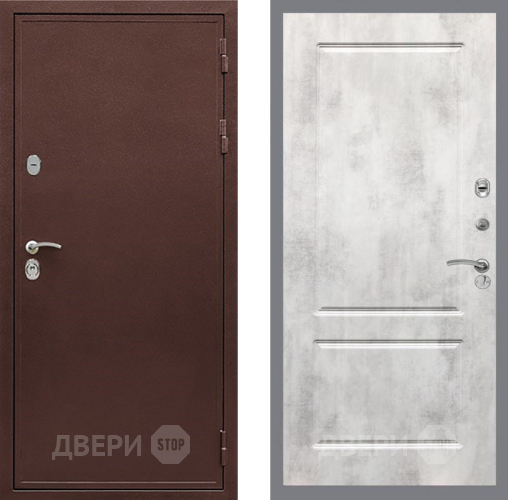 Входная металлическая Дверь Рекс (REX) 5 металл 3 мм FL-117 Бетон светлый в Лобне