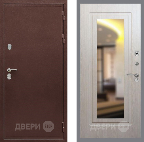 Входная металлическая Дверь Рекс (REX) 5 металл 3 мм FLZ-120 Беленый дуб в Лобне