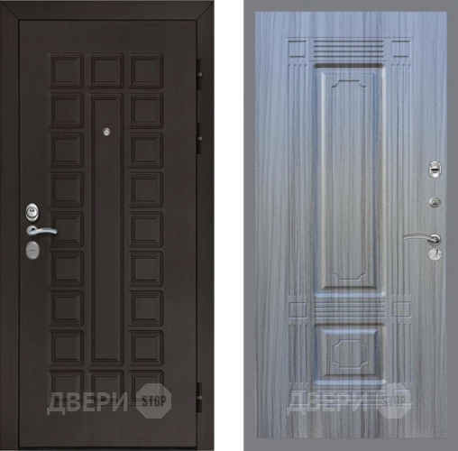 Входная металлическая Дверь Рекс (REX) Сенатор Cisa FL-2 Сандал грей в Лобне