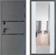Входная металлическая Дверь Дверной континент Диамант Дизайн ФЛЗ-1 Зеркало Белое дерево в Лобне
