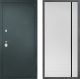 Входная металлическая Дверь Дверной континент Рубикон Серебро Дизайн ФЛ-757 Черное Стекло Софт милк в Лобне