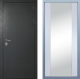 Входная металлическая Дверь Дива МД-40 Титан Д-15 Зеркало Белый в Лобне