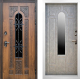 Входная металлическая Дверь Престиж TERMO с терморазрывом Лацио Орех White с окном и ковкой Бетон светлый в Лобне