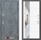 Входная металлическая Дверь Лабиринт (LABIRINT) Бетон Зеркало 19 Белый софт в Лобне