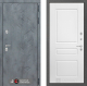 Входная металлическая Дверь Лабиринт (LABIRINT) Бетон 03 Белый софт в Лобне