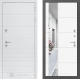 Входная металлическая Дверь Лабиринт (LABIRINT) Трендо Зеркало 19 Белый софт в Лобне