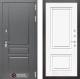 Входная металлическая Дверь Лабиринт (LABIRINT) Платинум 26 Белый (RAL-9003) в Лобне
