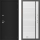 Входная металлическая Дверь Лабиринт (LABIRINT) Classic шагрень черная 22 Белый софт в Лобне