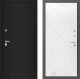 Входная металлическая Дверь Лабиринт (LABIRINT) Classic шагрень черная 24 Белый софт в Лобне