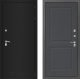 Входная металлическая Дверь Лабиринт (LABIRINT) Classic шагрень черная 11 Графит софт в Лобне
