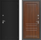 Входная металлическая Дверь Лабиринт (LABIRINT) Classic шагрень черная 03 Орех бренди в Лобне
