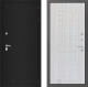 Входная металлическая Дверь Лабиринт (LABIRINT) Classic шагрень черная 06 Сандал белый в Лобне