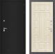 Входная металлическая Дверь Лабиринт (LABIRINT) Classic шагрень черная 12 Беленый дуб в Лобне