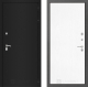 Входная металлическая Дверь Лабиринт (LABIRINT) Classic шагрень черная 07 Белое дерево в Лобне