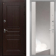 Входная металлическая Дверь Интекрон (INTECRON) Брайтон Тиковое Дерево ФЛЗ-516 Зеркало Сосна белая в Лобне