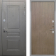 Входная металлическая Дверь Интекрон (INTECRON) Брайтон Графит Гладкая шпон Венге коричневый в Лобне
