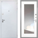 Входная металлическая Дверь Интекрон (INTECRON) Колизей White ФЛЗ-120-М Зеркало Белый матовый в Лобне