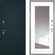 Входная металлическая Дверь Интекрон (INTECRON) Греция ФЛЗ-120-М Зеркало Белый матовый в Лобне