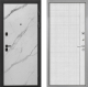 Входная металлическая Дверь Интекрон (INTECRON) Профит Black Мрамор Арктик В-07 с молдингом Лофт белый в Лобне