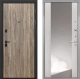 Входная металлическая Дверь Интекрон (INTECRON) Профит Black Дуб Турин ФЛЗ-516 Зеркало Сосна белая в Лобне
