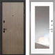 Входная металлическая Дверь Интекрон (INTECRON) Профит Black Венге Коричневый ФЛЗ-120-М Зеркало Белый матовый в Лобне