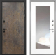 Дверь Интекрон (INTECRON) Профит Black Гранж ФЛЗ-120-М Зеркало Белый матовый в Лобне