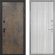 Входная металлическая Дверь Интекрон (INTECRON) Профит Black Гранж В-07 с молдингом Сандал белый в Лобне