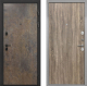 Входная металлическая Дверь Интекрон (INTECRON) Профит Black Гранж Гладкая Дуб турин в Лобне