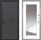 Входная металлическая Дверь Интекрон (INTECRON) Профит Black Эковенге ФЛЗ-120-М Зеркало Белый матовый в Лобне