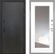 Входная металлическая Дверь Интекрон (INTECRON) Профит Black ФЛ-295 ФЛЗ-120-М Зеркало Белый матовый в Лобне