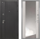 Входная металлическая Дверь Интекрон (INTECRON) Олимпия Black 4К ФЛЗ-516 Зеркало Сосна белая в Лобне