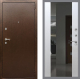 Входная металлическая Дверь Рекс (REX) 1А Медный Антик СБ-16 Зеркало Белый ясень в Лобне