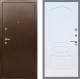 Входная металлическая Дверь Рекс (REX) 1А Медный Антик FL-128 Белый ясень в Лобне