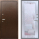 Входная металлическая Дверь Рекс (REX) 1А Медный Антик Зеркало Пастораль Сандал белый в Лобне