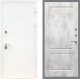 Входная металлическая Дверь Рекс (REX) 5 Белая Шагрень FL-117 Бетон светлый в Лобне