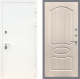 Входная металлическая Дверь Рекс (REX) 5 Белая Шагрень FL-128 Беленый дуб в Лобне