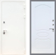 Входная металлическая Дверь Рекс (REX) 5 Белая Шагрень FL-128 Белый ясень в Лобне