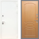 Входная металлическая Дверь Рекс (REX) 5 Белая Шагрень FL-128 Дуб в Лобне
