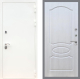Входная металлическая Дверь Рекс (REX) 5 Белая Шагрень FL-128 Лиственница беж в Лобне