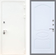 Входная металлическая Дверь Рекс (REX) 5 Белая Шагрень FL-128 Силк Сноу в Лобне