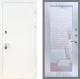 Входная металлическая Дверь Рекс (REX) 5 Белая Шагрень Зеркало Пастораль Сандал белый в Лобне