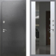 Входная металлическая Дверь Рекс (REX) 2А Серебро Антик СБ-16 Зеркало Белый ясень в Лобне