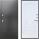 Входная металлическая Дверь Рекс (REX) 2А Серебро Антик FL-128 Белый ясень в Лобне