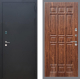 Входная металлическая Дверь Рекс (REX) 1A Черный Муар FL-33 орех тисненый в Лобне