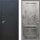 Входная металлическая Дверь Рекс (REX) 1A Черный Муар FL-117 Бетон темный в Лобне