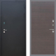 Входная металлическая Дверь Рекс (REX) 1A Черный Муар GL венге поперечный в Лобне