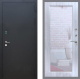 Входная металлическая Дверь Рекс (REX) 1A Черный Муар Зеркало Пастораль Сандал белый в Лобне