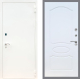 Входная металлическая Дверь Рекс (REX) 1А Белая шагрень FL-128 Белый ясень в Лобне