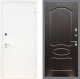 Входная металлическая Дверь Рекс (REX) 1А Белая шагрень FL-128 Венге светлый в Лобне